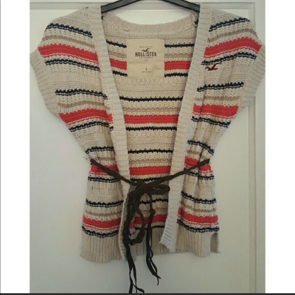 Hollister Knit Cardigan with Braided Belt
